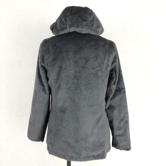 Free Country Women's Size Small Light Grey Reversible Full Zip Hooded Jacket - Picture 7 of 14